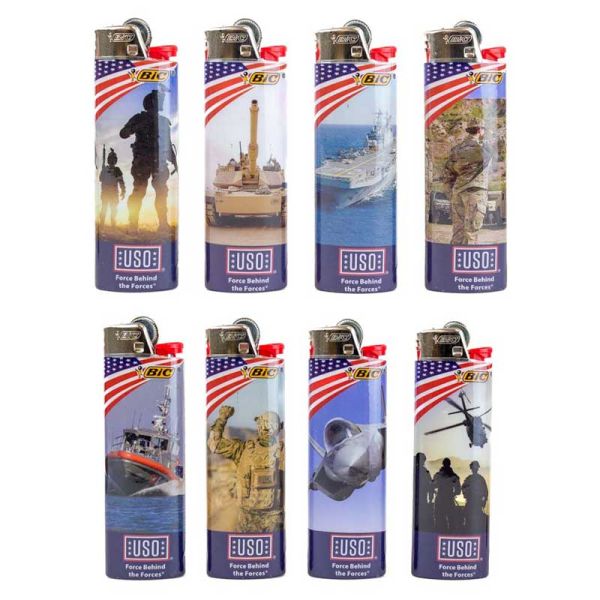 BIC USO Military Support the Troops Lighters 50-Pack