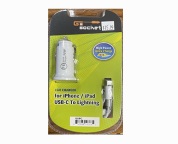Car Charger for iPhone/iPad Usb-c to Lightning
