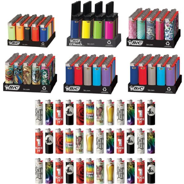 Bic 6 Tier Refill: 1 Tray Mini, 2 Trays Maxi, 1 Tray Ez Reach and 2 Trays Designs Includes 36 Free Lighters