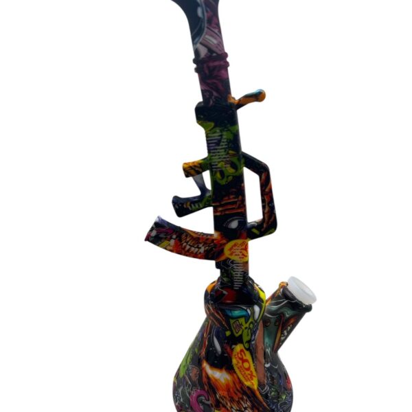 11" AK47 Silicone  Print Bong Radom Designs